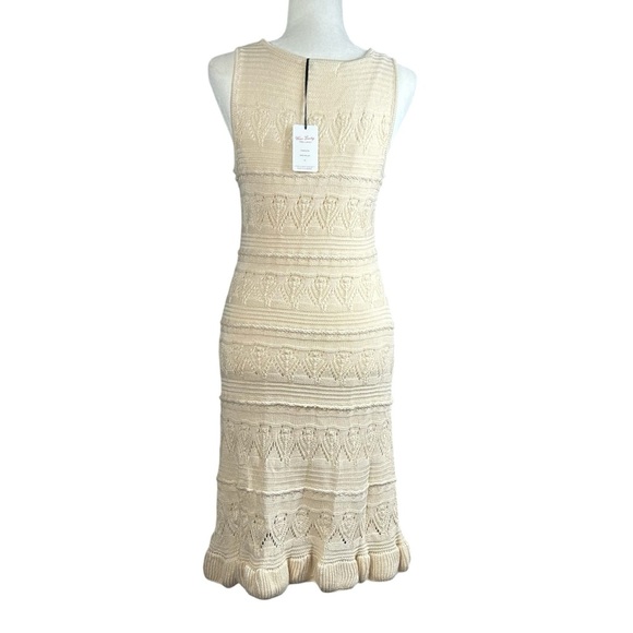 NEW Lucky Brand Crochet Knit Tank Dress Medium Feminine Lightweight FLAW - Picture 2 of 11
